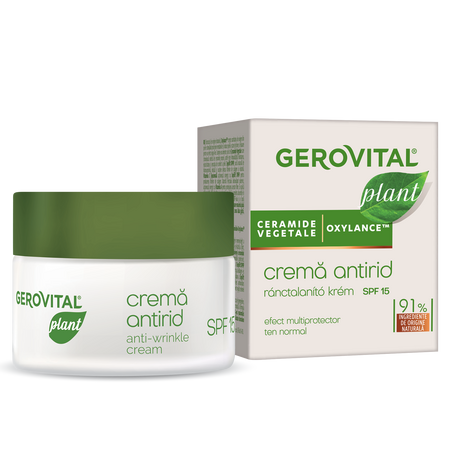 Crema antirid SPF15 Plant, 50 ml, Gerovital 640555
