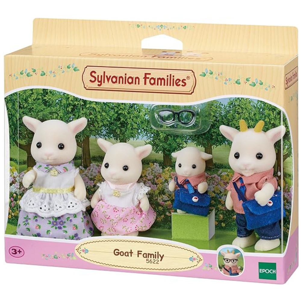 Set 4 figurine Familia Capritelor Sylvanian Families, +3 ani, Epoch