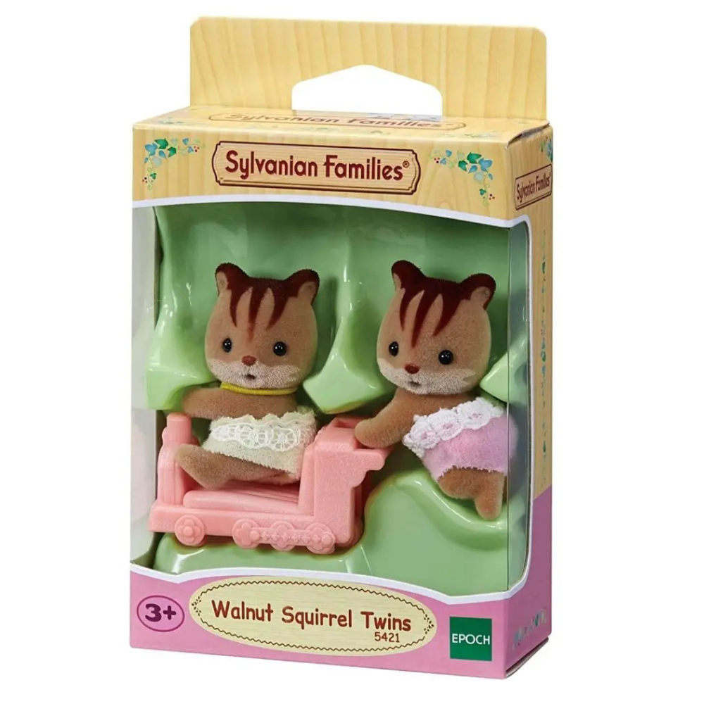 Set 2 figurine Gemenii Veverite Sylvanian Families, +3 ani, Epoch