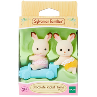 Set 2 figurine Gemenii Iepurasi Chocolate Sylvanian Families, +3 ani, Epoch