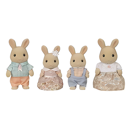 Set 4 figurine Familia Iepurasilor Milk Sylvanian Families, +3 ani, Epoch 641016