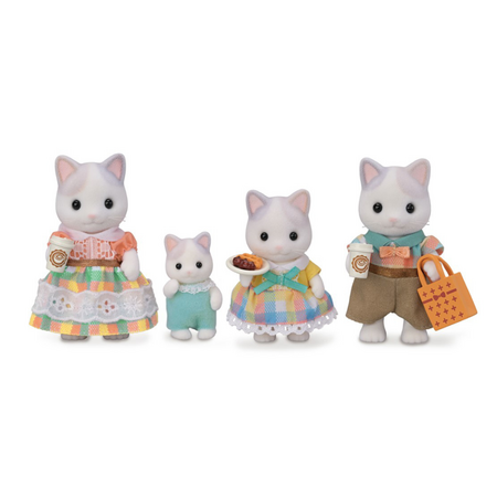 Set 4 figurine Familia Pisicutelor Latte Sylvanian Families, +3 ani, Epoch 641025