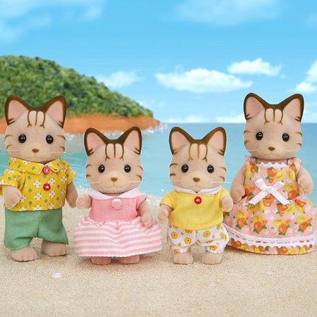 Set 4 figurine Familia Pisicutelor Vargate Sylvanian Families, +3 ani, Epoch 641052
