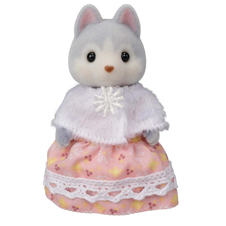 Set 4 figurine Familia Catelusilor Husky Sylvanian Families, +3 ani, Epoch 641079