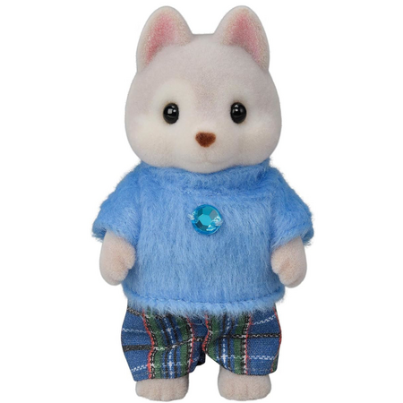 Set 4 figurine Familia Catelusilor Husky Sylvanian Families, +3 ani, Epoch 641080