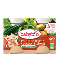 Piure Bio din cartofi si zuccchin, +4 luni, 2x130 g, Babybio