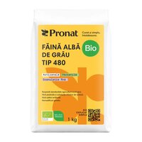 Faina Bio alba de grau tip 480, 1 kg, Pronat