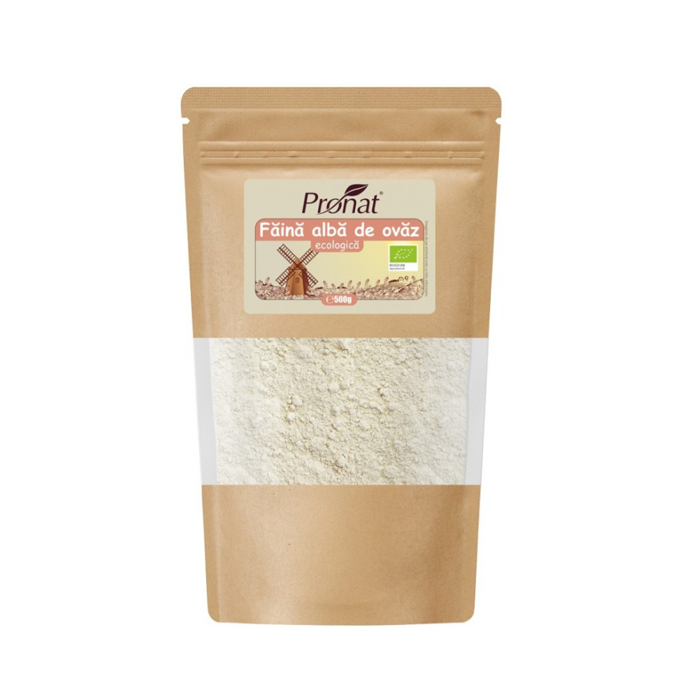 Faina Bio alba de ovaz, 500 g, Pronat