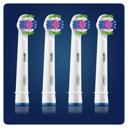 Rezerve pentru periuta de dinti electrica 3D White, 4 buc, Oral-B 642329