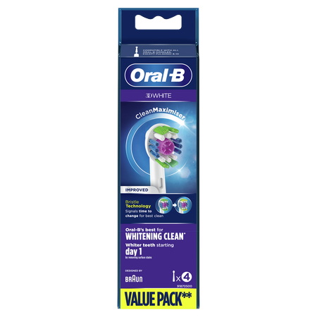 Rezerve pentru periuta de dinti electrica 3D White, 4 buc, Oral-B 642328