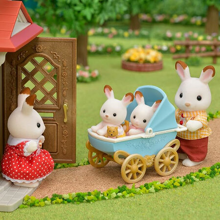 Set Carucior Iepurasi Gemeni Sylvanian Families, +3 ani, Epoch 641509