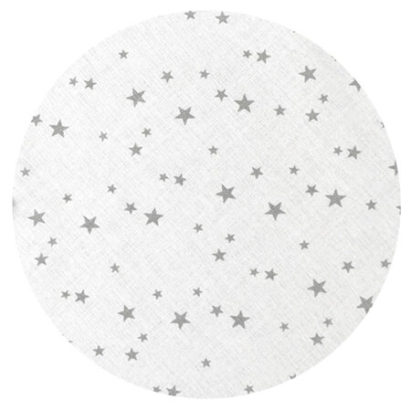 Aparatoare pentru patut cu panglici, Mini Gray Stars, 180x30 cm, MimiNu 641608