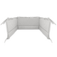 Aparatoare pentru patut cu panglici si cu volanase Royal, 180x30 cm, Grey, MimiNu 685349