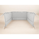Aparatoare pentru patut cu panglici si cu volanase Royal, 180x30 cm, Grey, MimiNu 685351