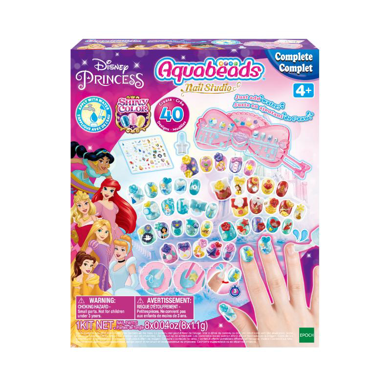 Set Margele Stickere pentru unghii Printese Disney Aquabeads, +4 ani, Epoch