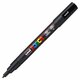 Marker acrilic PC-3M Fine, Negru 24, Posca 641720