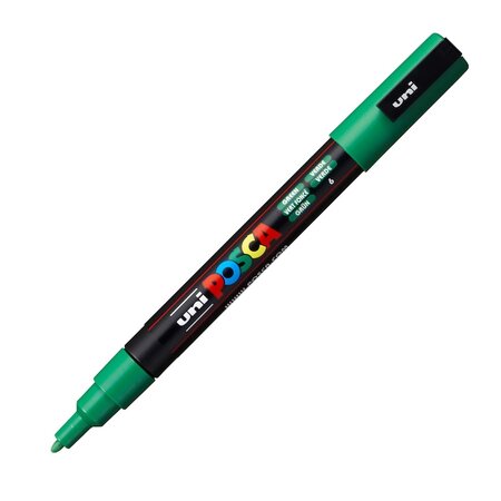 Marker acrilic PC-3M Fine, Verde 6, Posca 641732