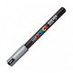 Marker acrilic PC-3M Fine, Argintiu 26, Posca 641967
