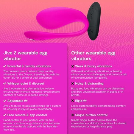 Vibrator pentru cuplu Jive 2, Roz, 1 buc, We-Vibe 642186