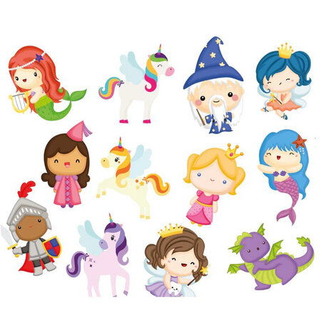 Stickere pentru baie care isi schimba culoarea Creaturi Magice, +12 luni, Buddy&Barney 641802