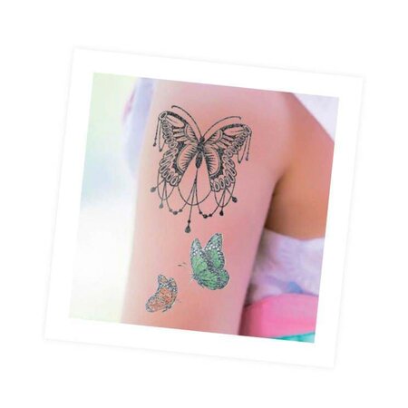 Tatuaje pentru fete Glitter, +8 ani, 75 modele, Buki 641863