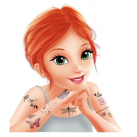 Tatuaje pentru fete Glitter, +8 ani, 75 modele, Buki 641869