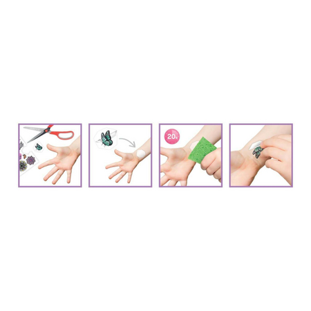 Tatuaje pentru fete Glitter, +8 ani, 75 modele, Buki 641867
