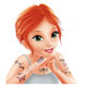 Tatuaje pentru fete Glitter, +8 ani, 75 modele, Buki 641869