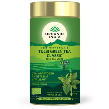 Tulsi Ceai Verde Antistres Adaptogen, 100 g, Organic India