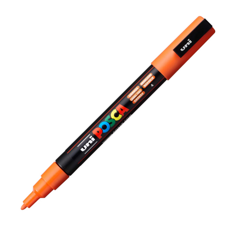 Marker acrilic PC-3M, Portocaliu Inchis 4, 1 bucata, Posca 641978