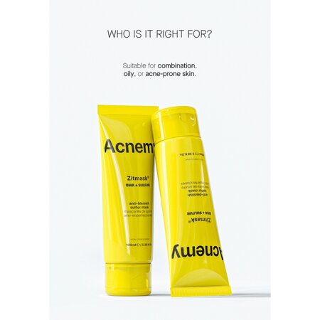 Masca de fata pentru semne Post-Acneice cu BHA si sulf, 100 ml, Acnemy 688713