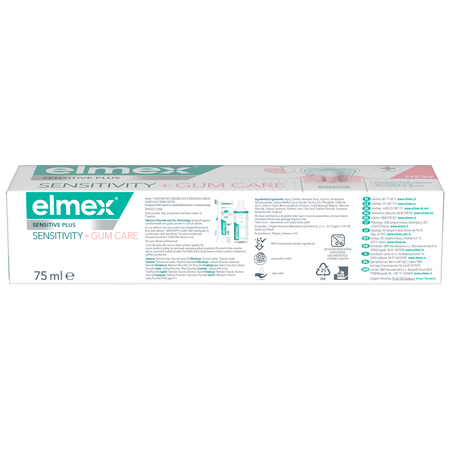 Pasta de dinti Sensitive Plus Gum, 75 ml, Elmex 642141