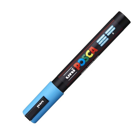Marker acrilic PC-5M Medium, Albastru Deschis 8, Posca