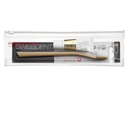 Set travel Pasta de dinti Crystal + Periuta de dinti Whitening Profi, 10 ml + 1 bucata +, Swissdent
