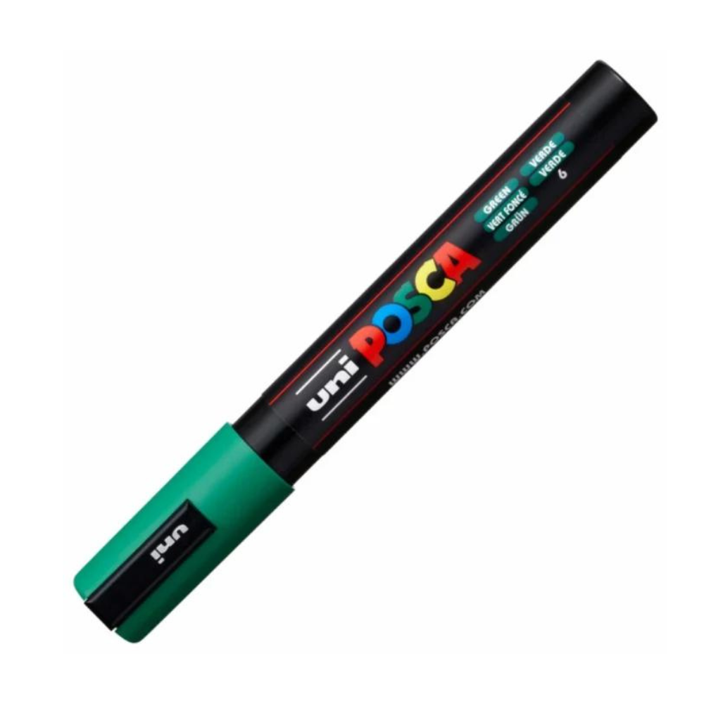 Marker acrilic PC-5M Medium, Verde 6, Posca