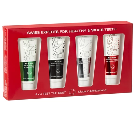 Set Pasta de dinti pentru albire Extreme + Gentle + Crystal + Biocare, 4 x 10 ml, Swissdent