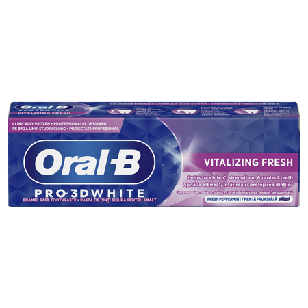 Pasta de dinti Pro 3D White Vitalizing Fresh, 75 ml, Oral-B 642281