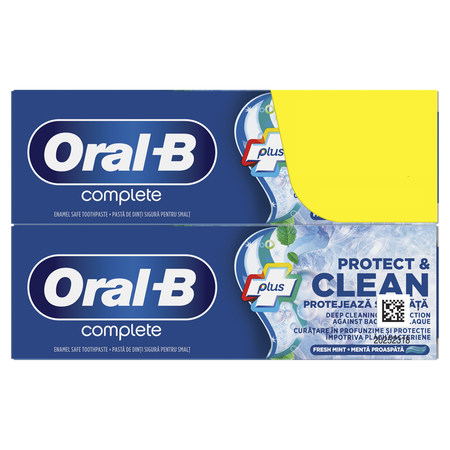 Pasta de dinti Complete Protect & Clean, 2x75 ml, Oral-B 642297