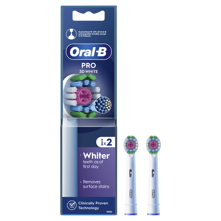 Rezerve periuta de dinti electrica 3D White, 2 buc, Oral-B 642317