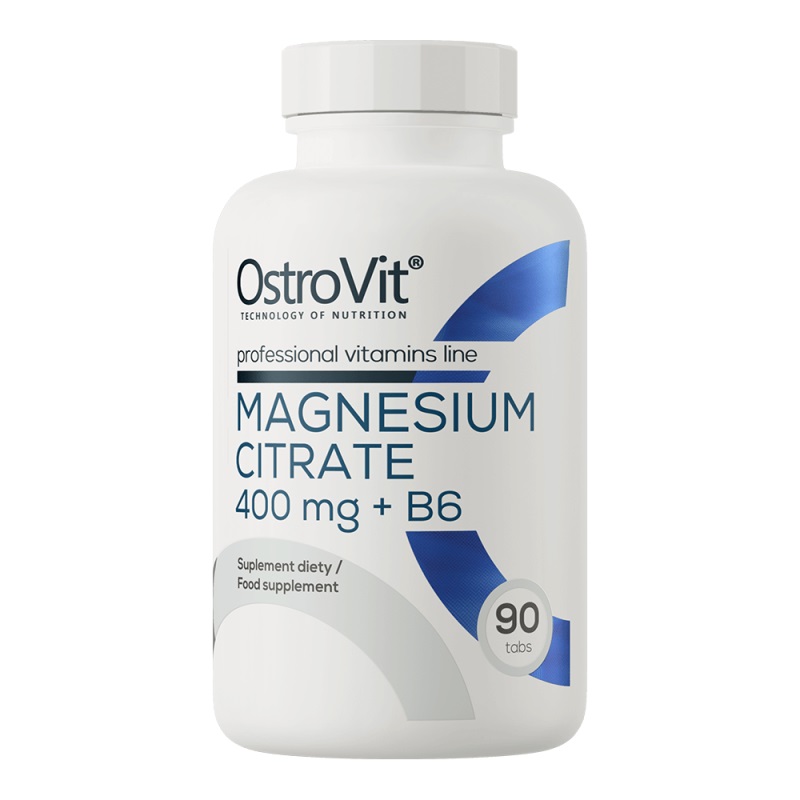 Magnesium Citrate 400 mg + Vitamina B6, 90 tablete, Ostrovit