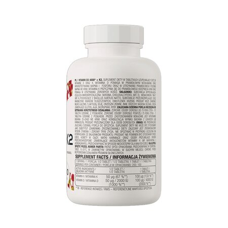 Vitamina D3 4000UI + K2, 100 tablete, Ostrovit 642433