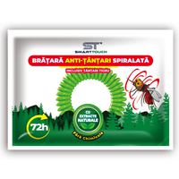 Bratara anti-tantari spiralata pentru copii si adulti, 1 bucata, Smart Touch