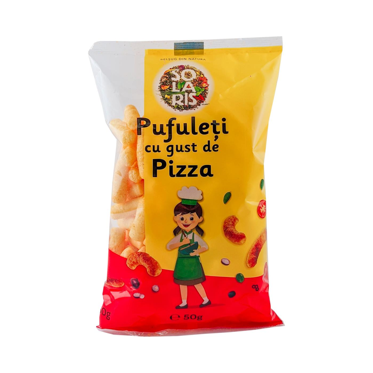 Pufuleti cu gust de pizza, 50 g, Solaris