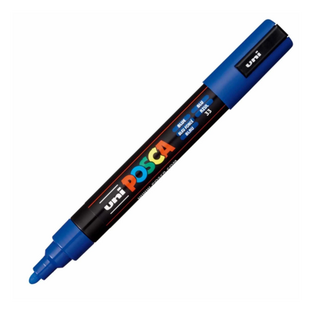 Marker acrilic PC-5M Medium, Albastru 33, Posca 642524