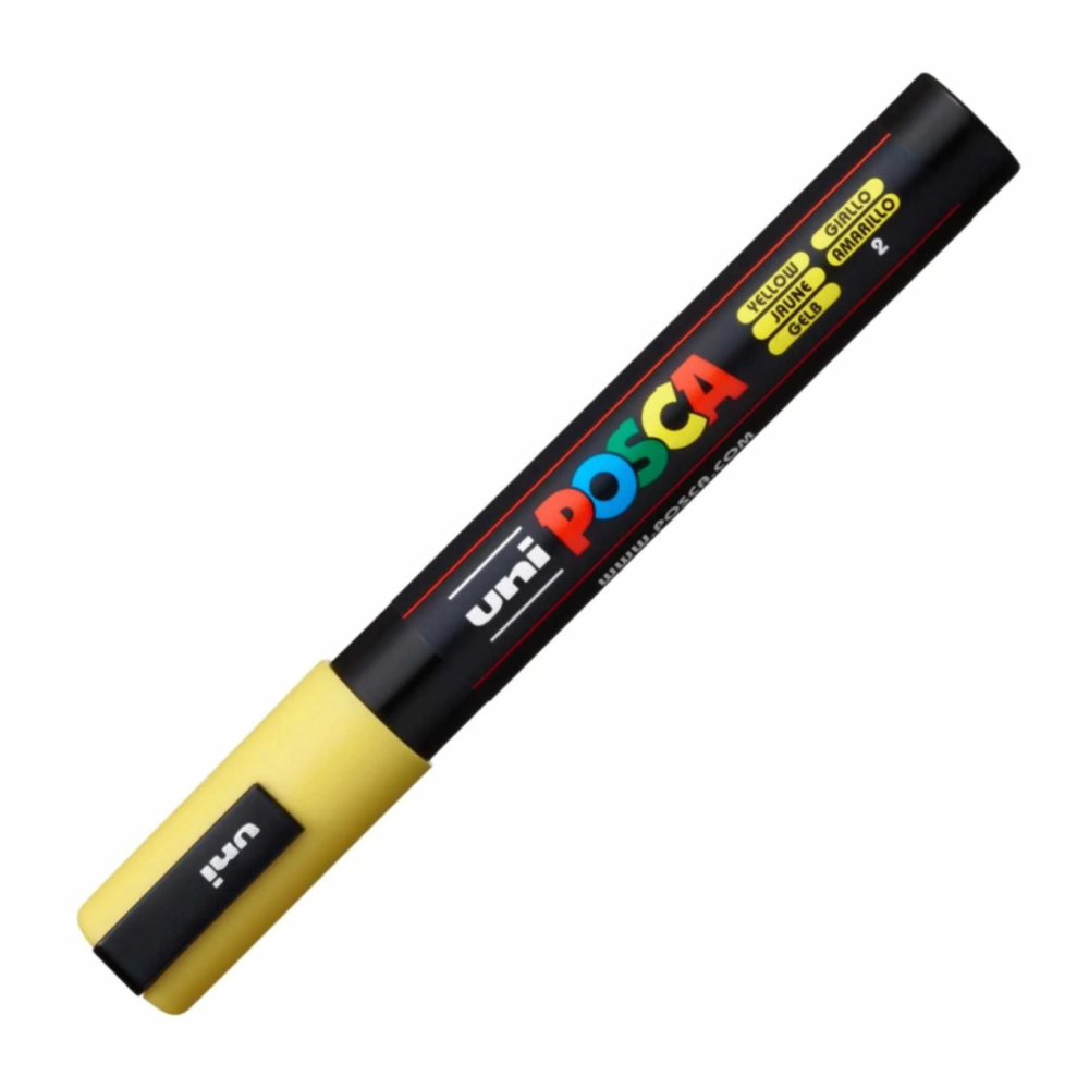 Marker acrilic PC-5M Medium, Galben 2, Posca