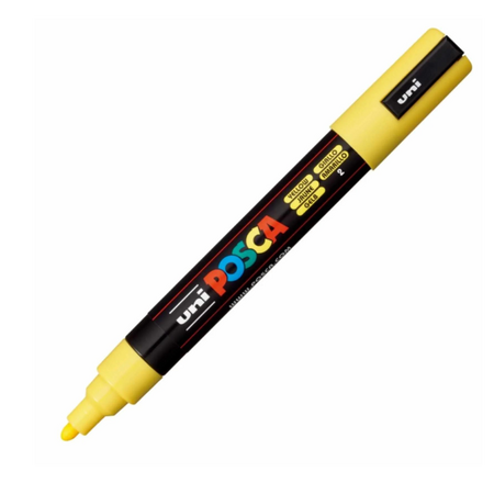 Marker acrilic PC-5M Medium, Galben 2, Posca 642535