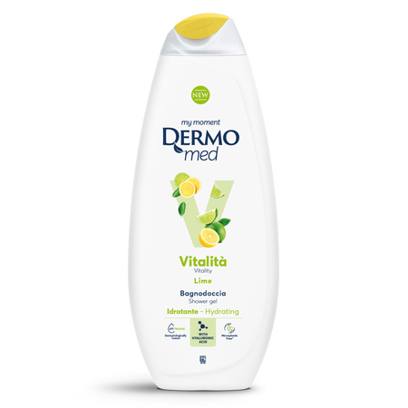 Gel de dus cu parfum de lime Vitalita, 750 ml, Dermomed