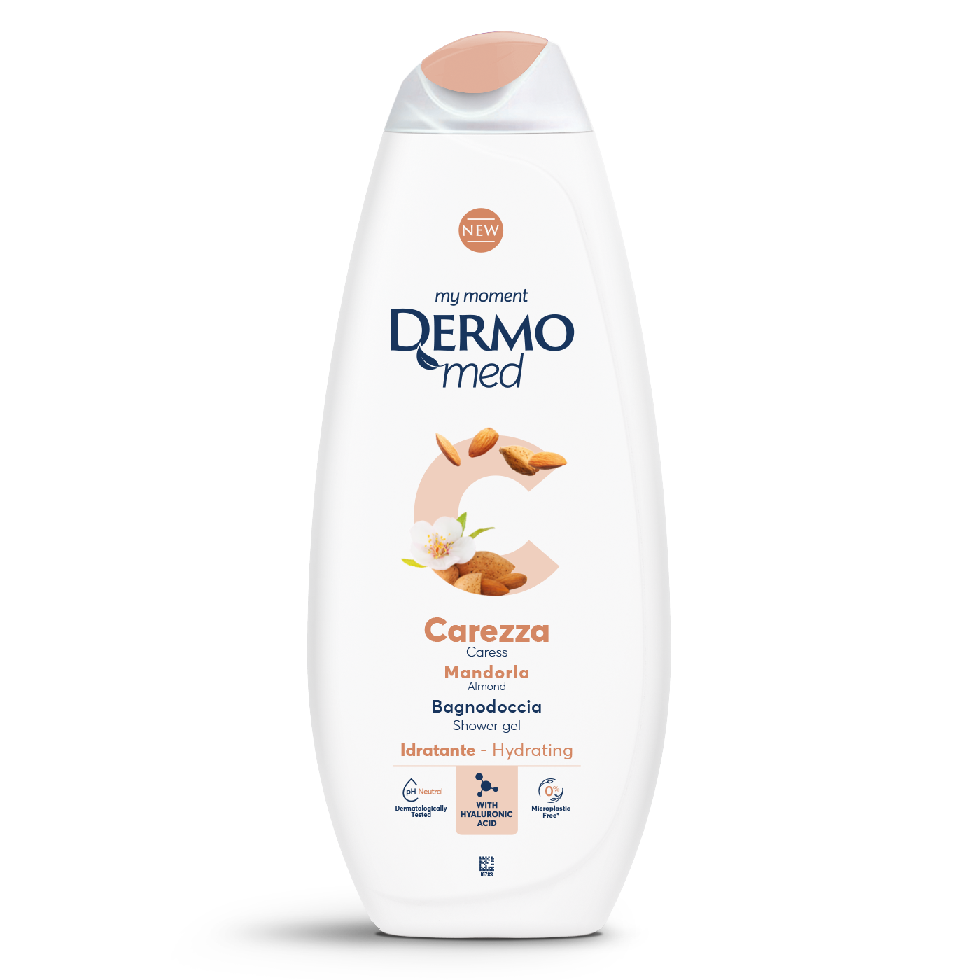 Gel de dus cu migdale Carezza, 750 ml, Dermomed