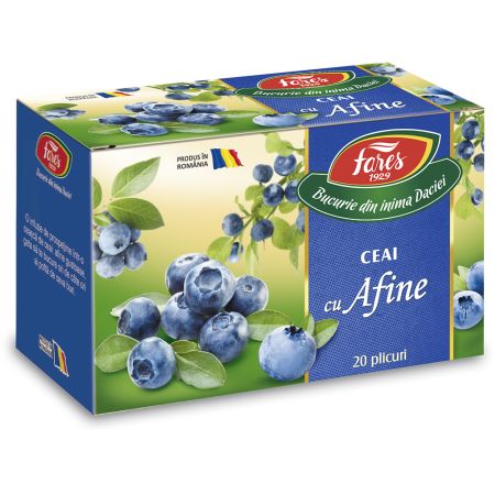 Ceai aromat cu afine, Aromfruct, 20 plicuri, Fares