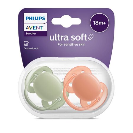Suzete ultra soft Philips Avent, +18 luni, 2 bucati, SCF093/01, Philips 642612